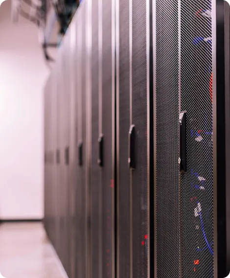 Server racks in a data centre